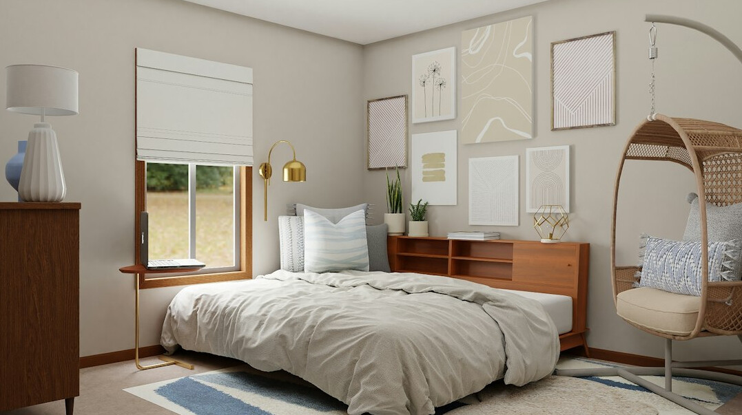 modern celebrity bedroom